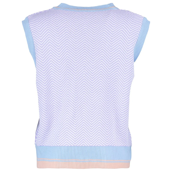 كنزة نسائي قبة V بدون اكمام ترينديول ميلا - ازرق