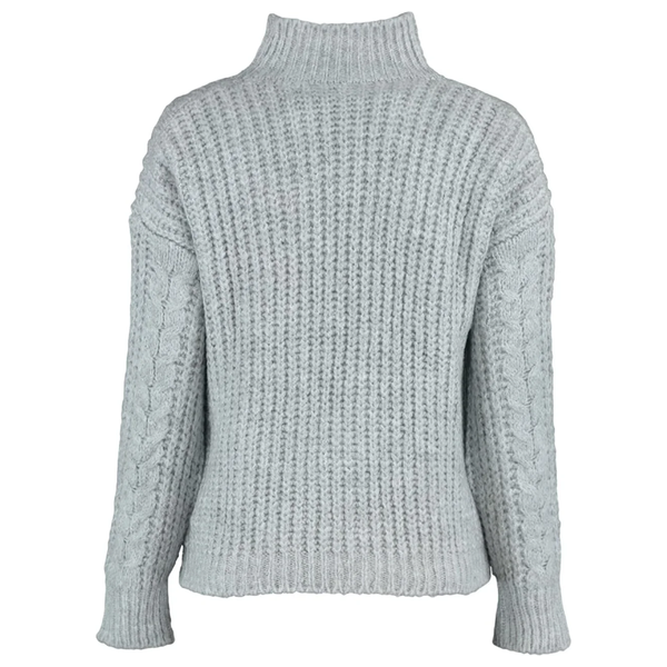 Trendyolmilla Women’s Soft Textured High Collar Knitwear Sweater - Gray