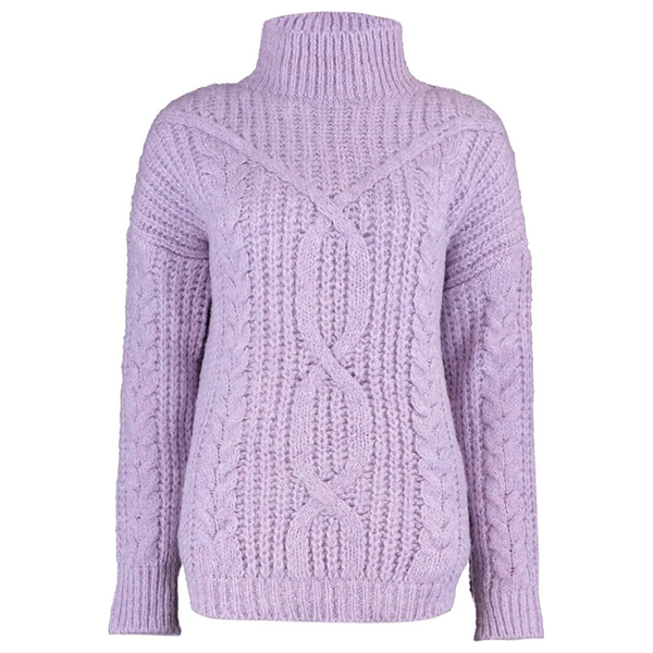 بلوزة نسائية قبة عالية ترينديول ميلا - بنفسجي