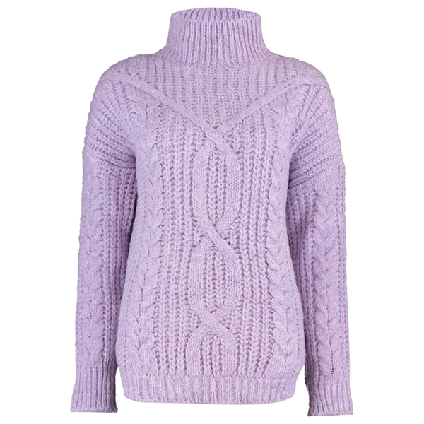 بلوزة نسائية قبة عالية ترينديول ميلا - بنفسجي