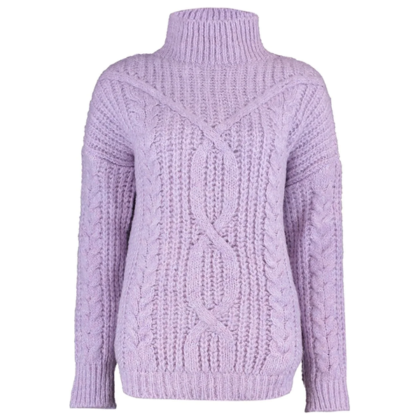 بلوزة نسائية قبة عالية ترينديول ميلا - بنفسجي