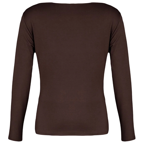 ترينديول كيرف كنزة بدون ياقة - بني