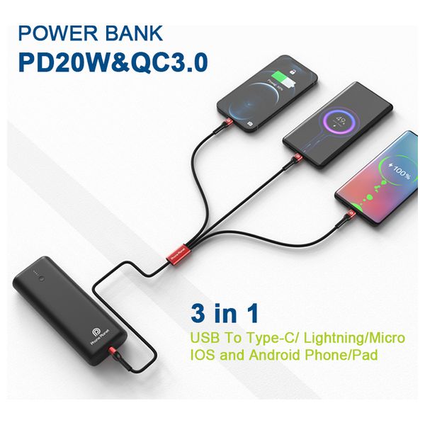  شاحن محمول فون بلانت - PP-PB20WPD04 - 20000mah - اسود 