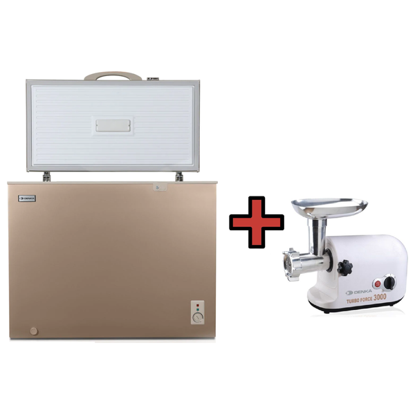  مجمدة افقية دنكا - 12 قدم - GCF-355CT - بيجي + مفرمة لحم دنكا - ARM-300MG 