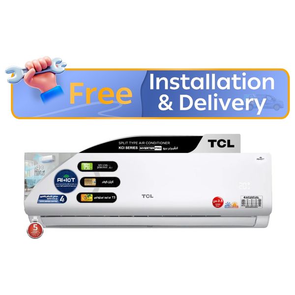  TCL TAC-30CHSA/KS - 2.5 Ton - Wall Mounted Split - Inverter - Amp Control - White  + Free installation 