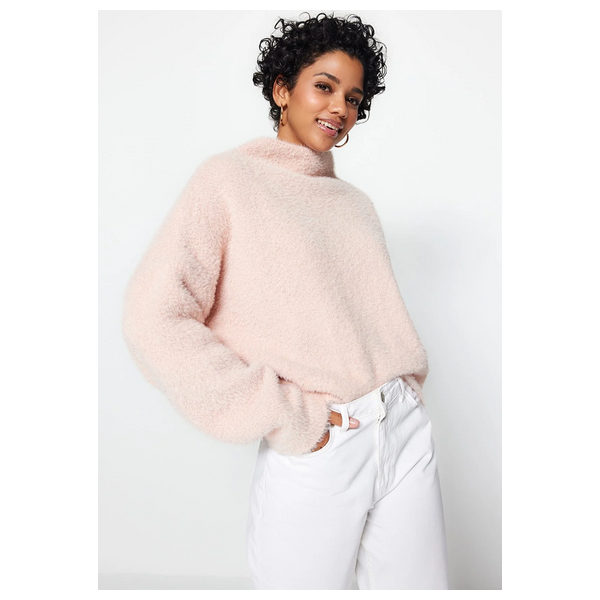 Trendyolmilla Women’s Thread Knitwear Sweater - Pink