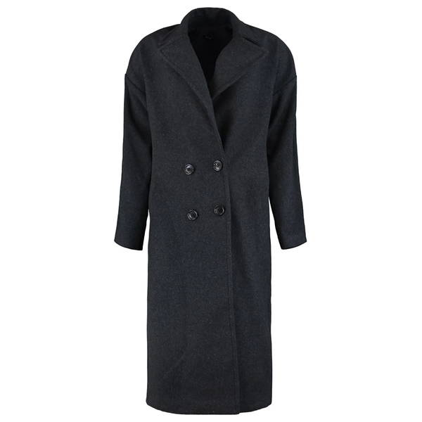 Trendyolmilla Women’s Wide Cut Long Coat - Black