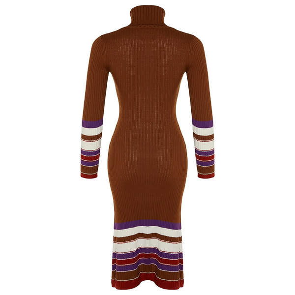 فستان نسائي ترينديول ميلا قصة طويلة - بني