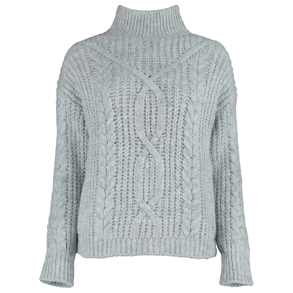 Trendyolmilla Women’s Soft Textured High Collar Knitwear Sweater - Gray