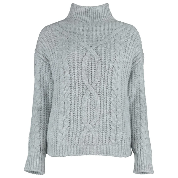 بلوزة نسائية قبة عالية ترينديول ميلا - رمادي