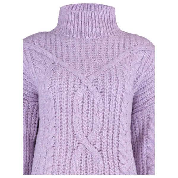 بلوزة نسائية قبة عالية ترينديول ميلا - بنفسجي