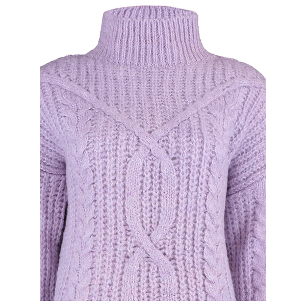 بلوزة نسائية قبة عالية ترينديول ميلا - بنفسجي