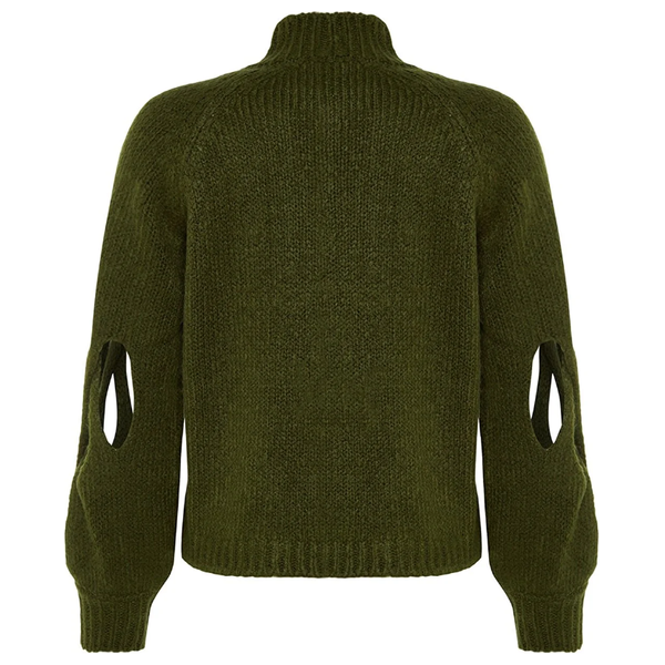 كنزة نسائي قبة عالية ترينديول ميلا - خاكي