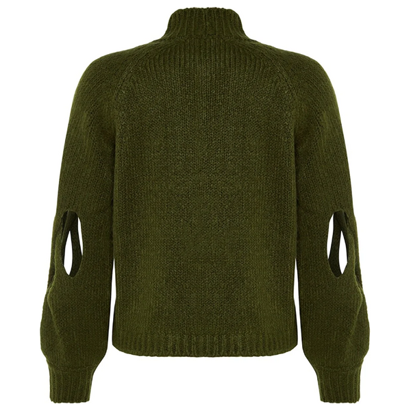 كنزة نسائي قبة عالية ترينديول ميلا - خاكي