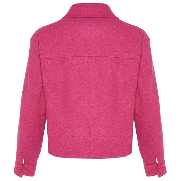 Trendyolmilla Women's Oversize Cachet Jacket Coat - Pink
