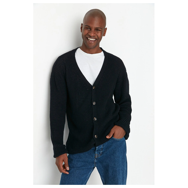 سترة للرجال من ترينديول مان ياقة V - كحلي