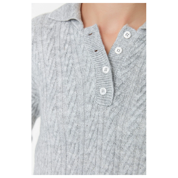 Trendyolmilla Women’s Wide Fit Soft Sweater - Gray