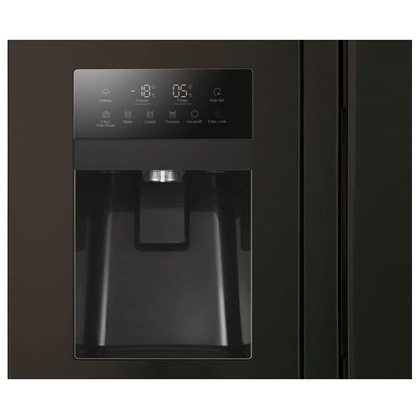  Haier HSR3918FIPB - 19ft - Side By Side Refrigerator - Black 