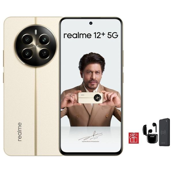 ريلمي 12 بلس 5G - دبل سيم - 512/12 كيكابايت +  سماعة داخل الاذن + شاحن وايرليس