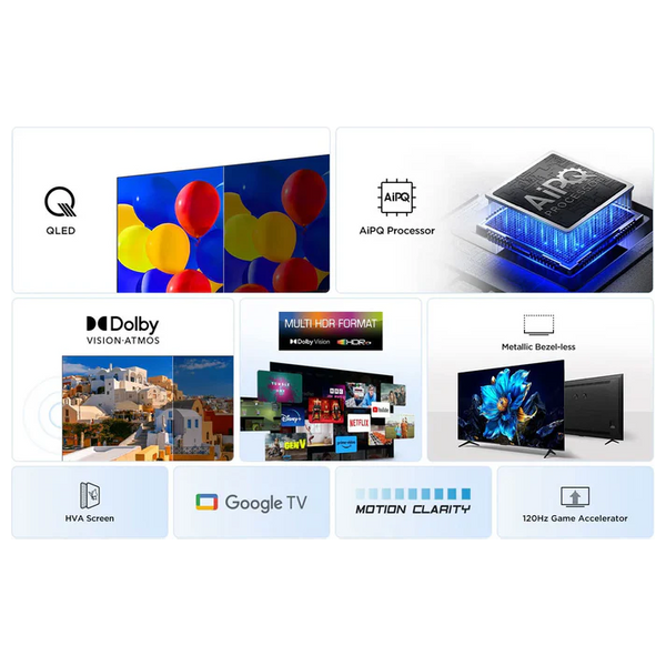 TCL 65-Inch P8K Series - Smart - 4K - QLED - 144Hz - 2025 Model