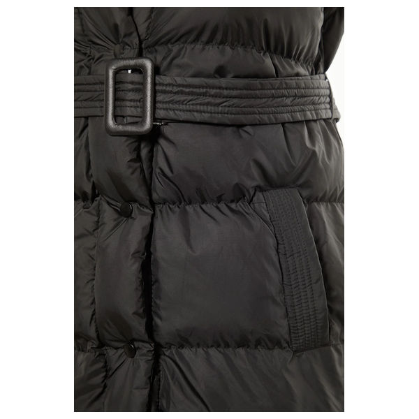 Trendyolmilla Hooded Belted Water Repellent Inflatable Vest  - Black 