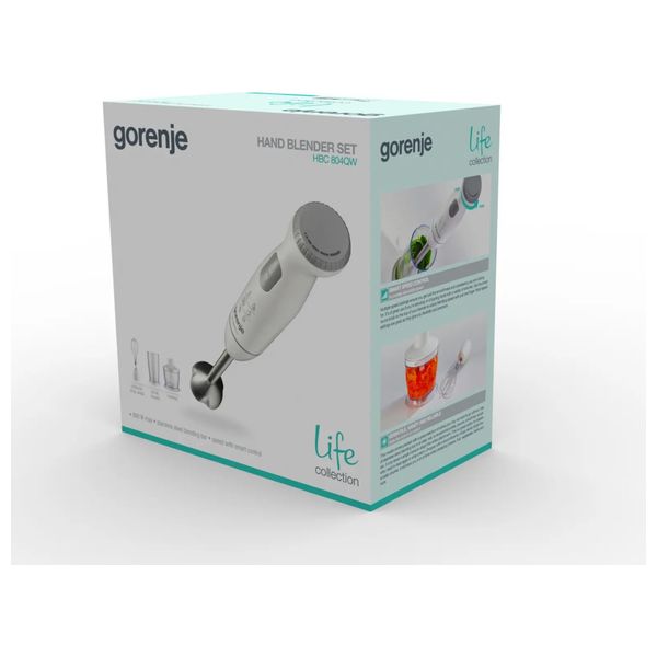  Gorenje Hand Blender - 800 W - 0.5 L - HBC804QW - White 