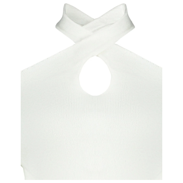 بلوزة نسائية قصة مفتوحة ترينديول ميلا - ابيض