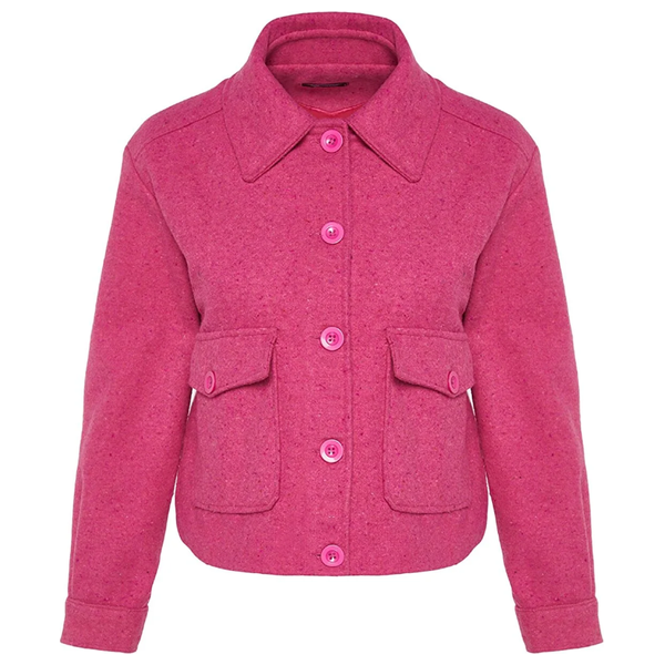 Trendyolmilla Women's Oversize Cachet Jacket Coat - Pink