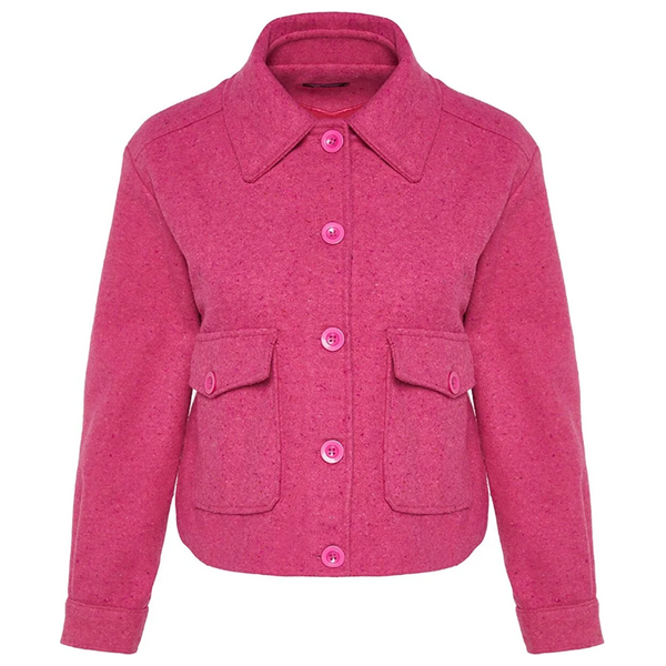Trendyolmilla Women's Oversize Cachet Jacket Coat - Pink