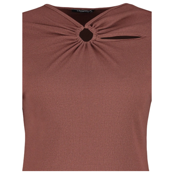 Trendyol Curve Knitted Blouse - Brown