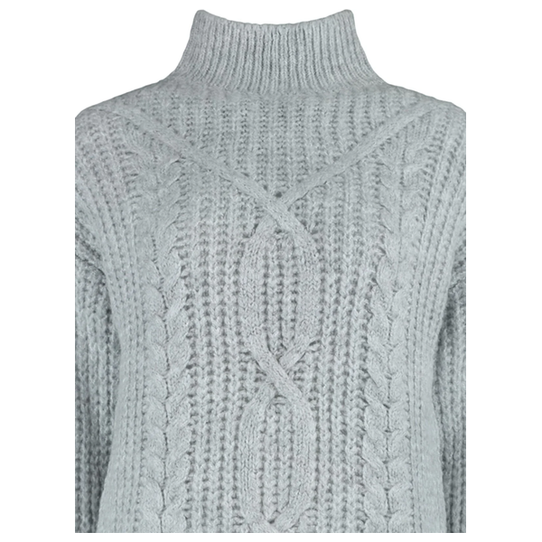 Trendyolmilla Women’s Soft Textured High Collar Knitwear Sweater - Gray