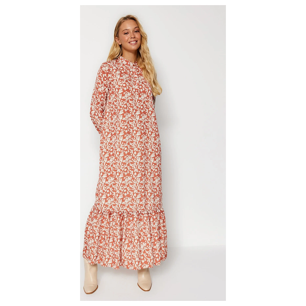 فستان مزخرف من ترينديول موديست - احمر