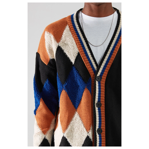 سترة ترينديول مان الرجالية ذات مقاس واسع - اسود