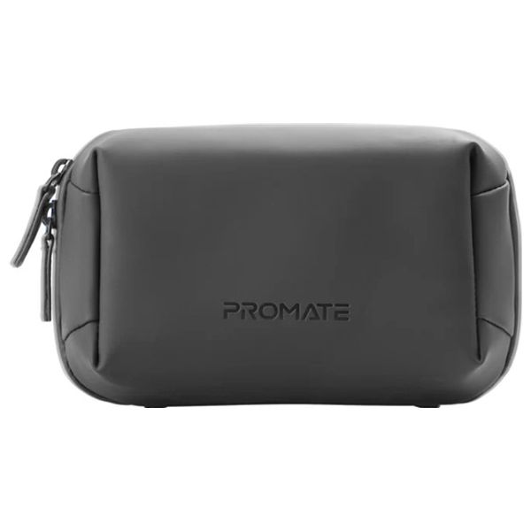 Promate Velvena - Mini Multi-Functional Tech Organizer Pouch - Black 