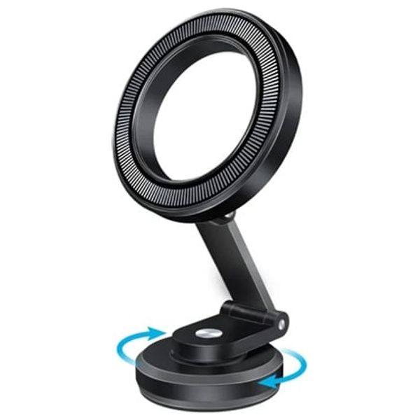 حامل هاتف مغناطيسي للسيارة بروميت - MagHoop HG - تثبيت امن - دوران 360 درجة - اسود