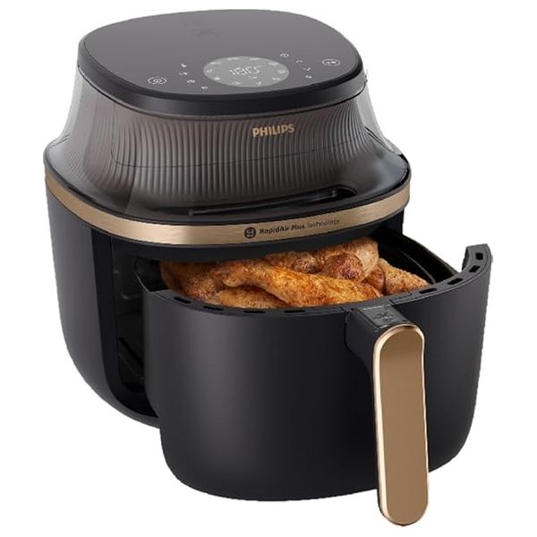 Philips NA332/09 - Air Fryer RapidAir Plus, 16-in-1 Cooking Functions - Black