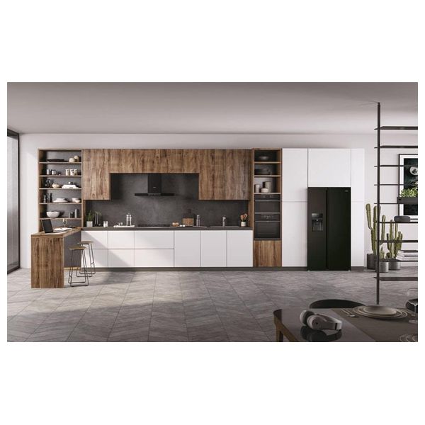  Haier HSR3918FIPB - 19ft - Side By Side Refrigerator - Black 