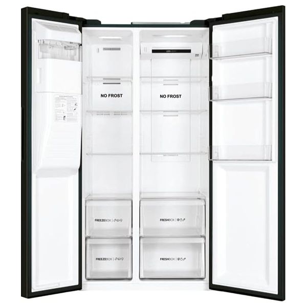  Haier HSR3918FIPB - 19ft - Side By Side Refrigerator - Black 