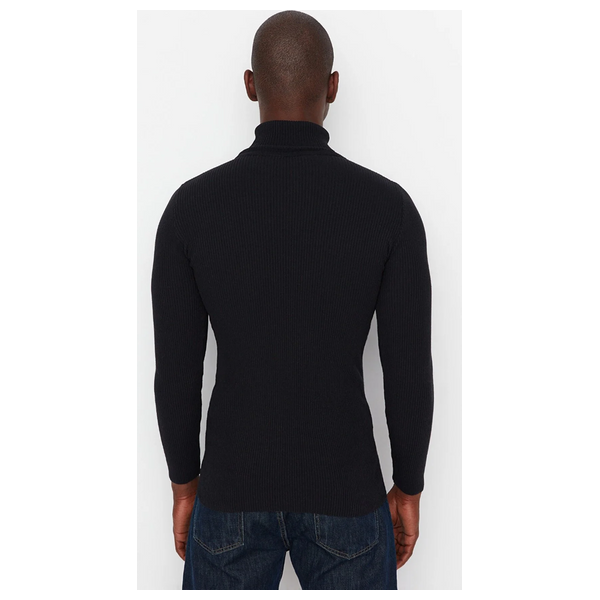 بلوزة بأكمام طويلة ترينديول مان للرجال - اسود