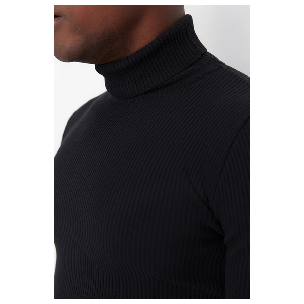 بلوزة بأكمام طويلة ترينديول مان للرجال - اسود