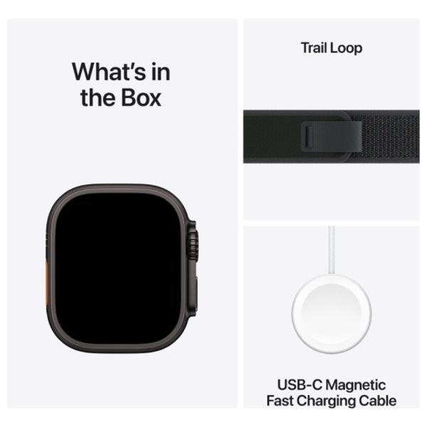  Apple Watch Ultra 2 2024 GPS + Cellular, - 49mm - M/L - Natural Titanium Case with Blue Trail Loop 