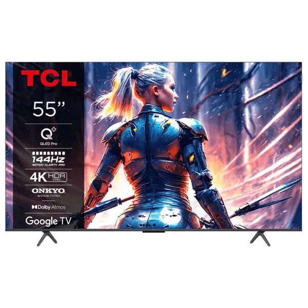 شاشة تي سي ال 55-انج فئة T8B - سمارت - 4K - QLED Pro - إصدار 2024 - 144هيرتز