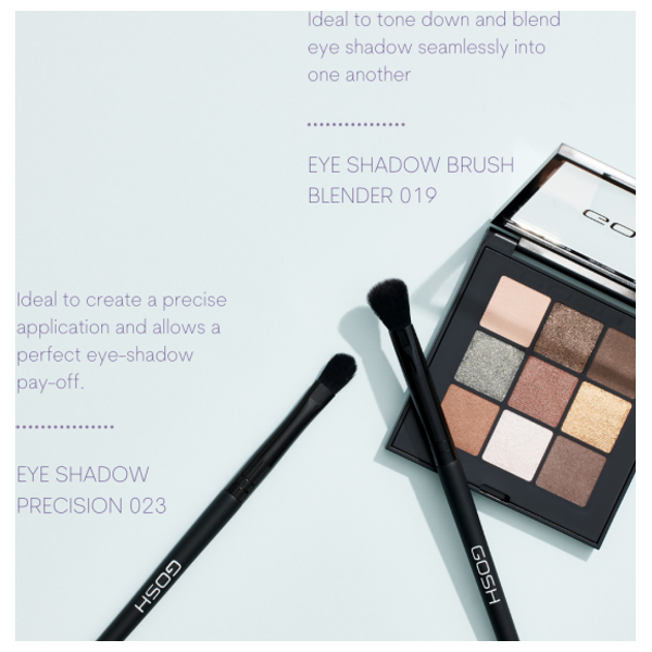  Gosh Eye Shadow Brush Blender 019 - Makeup Brush, Black 