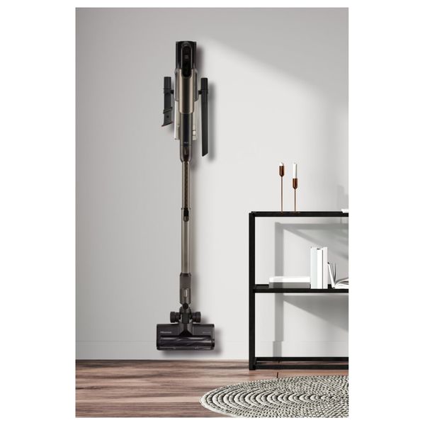  مكنسة محمولة هايسنس قوة شفط 120 واط - بطارية تدوم حتى 60 دقيقة - رمادي 