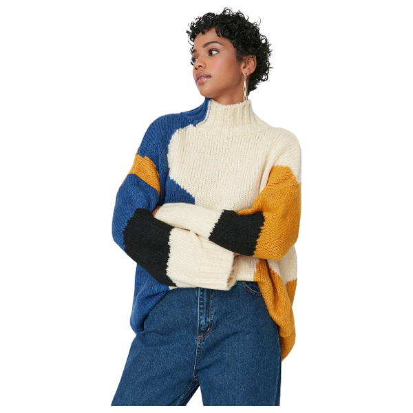 كنزة نسائي قبة عالية ترينديول ميلا - ملون