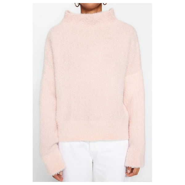 Trendyolmilla Women’s Thread Knitwear Sweater - Pink