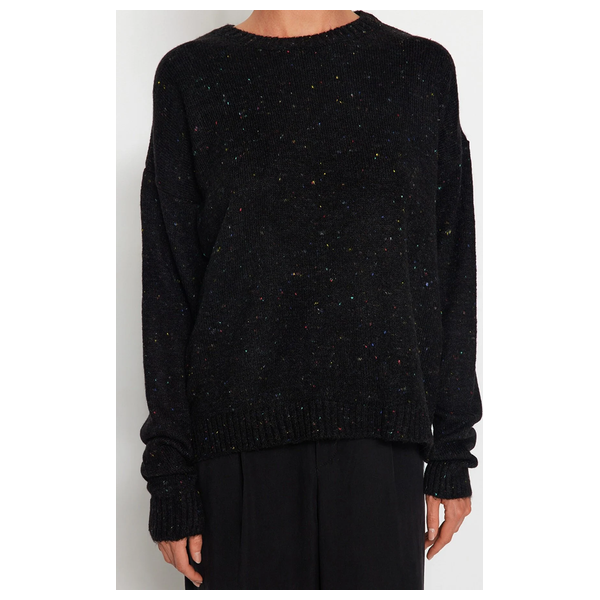 Trendyolmilla Women’s Soft Textured Nope Knitwear Sweater - Black