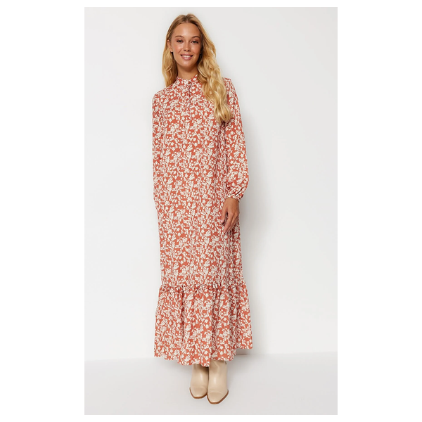 فستان مزخرف من ترينديول موديست - احمر