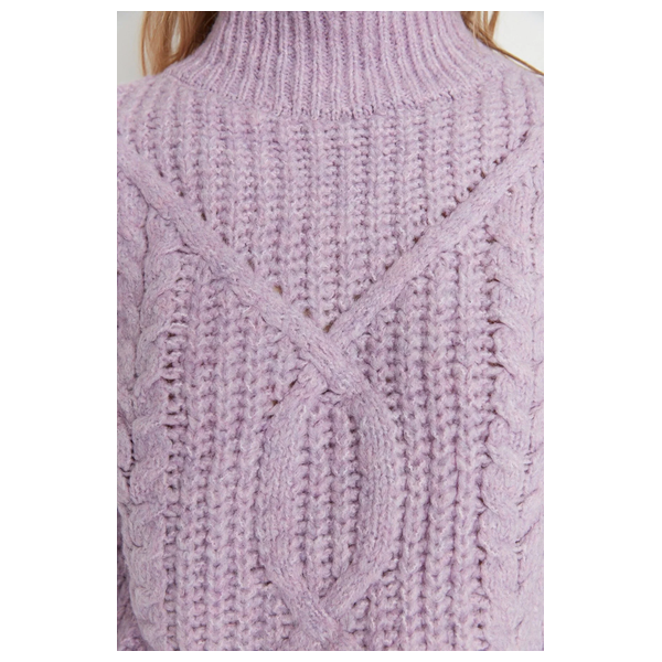 بلوزة نسائية قبة عالية ترينديول ميلا - بنفسجي