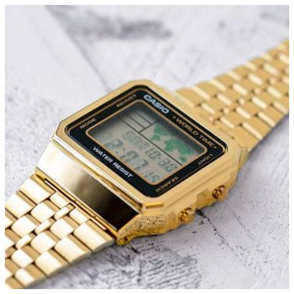 Casio world discount time gold